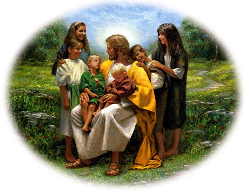 Jesus lingering with Kids